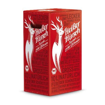 HEISSER HIRSCH – Tierisch guter Glühwein (10 l, rot) 10l Bag in box (Kanister) - 